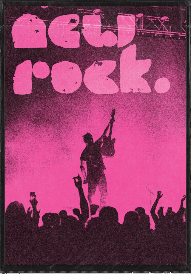 Rock concert poster using the Gestalt typeface