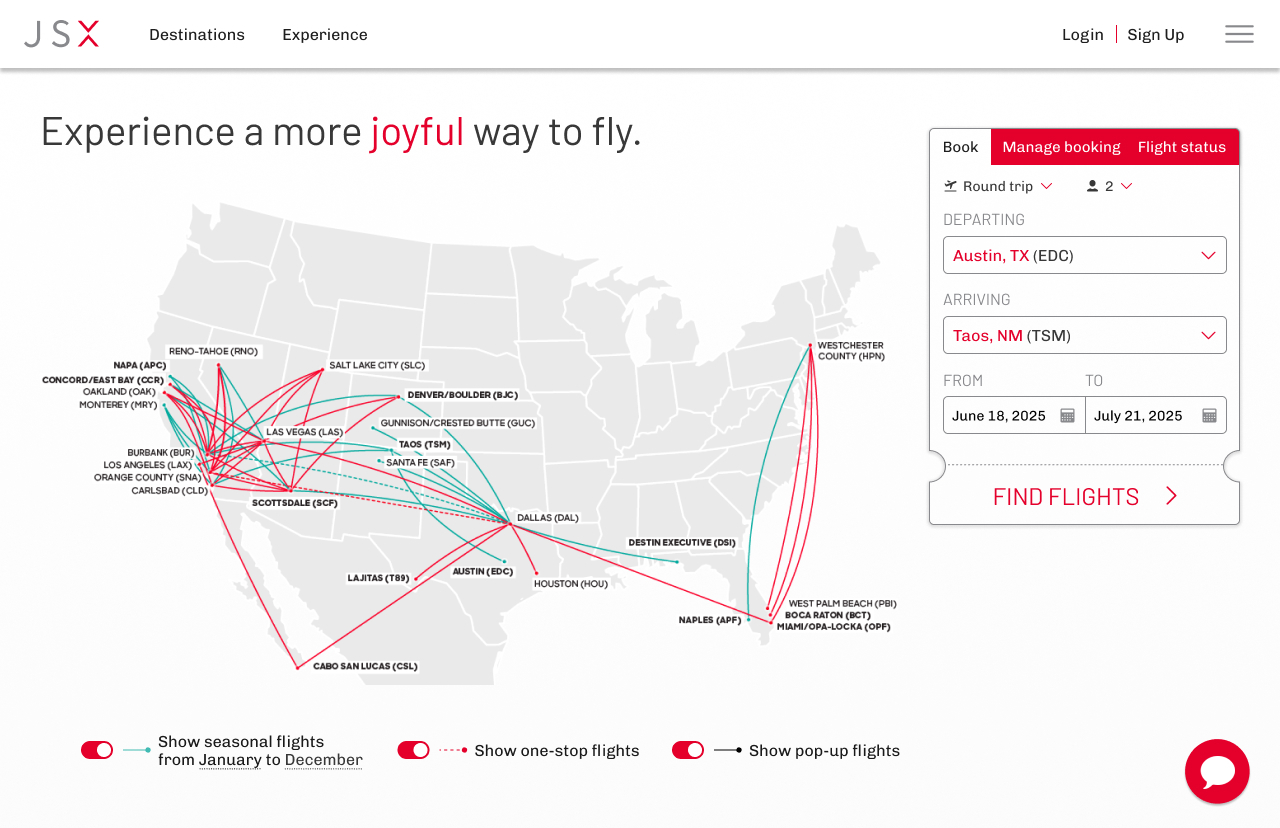 Flight information page