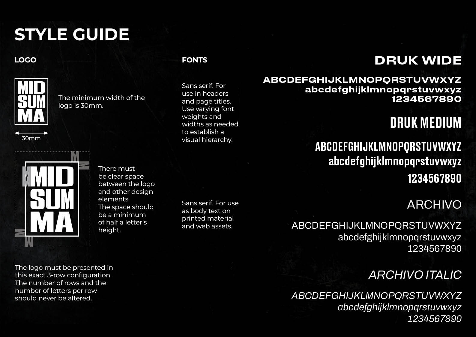 Style guide for the Midsumma rebrand