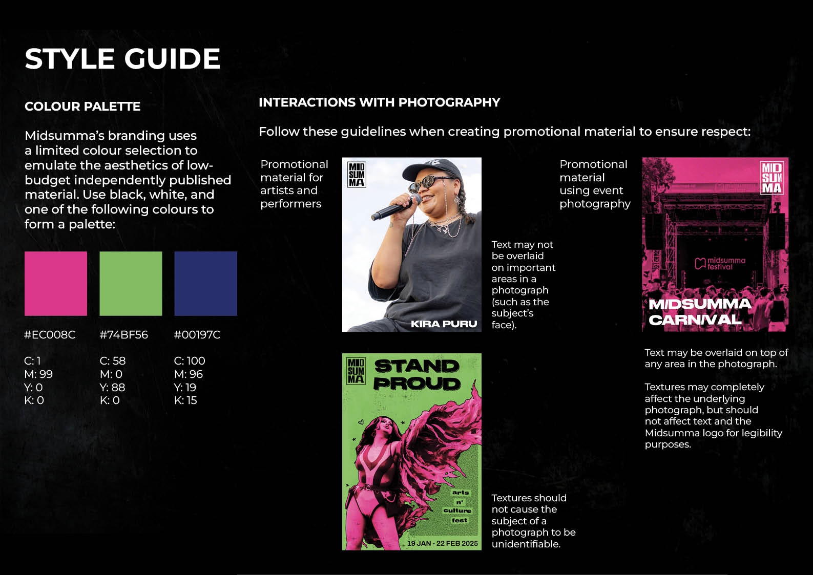 Style guide for the Midsumma rebrand