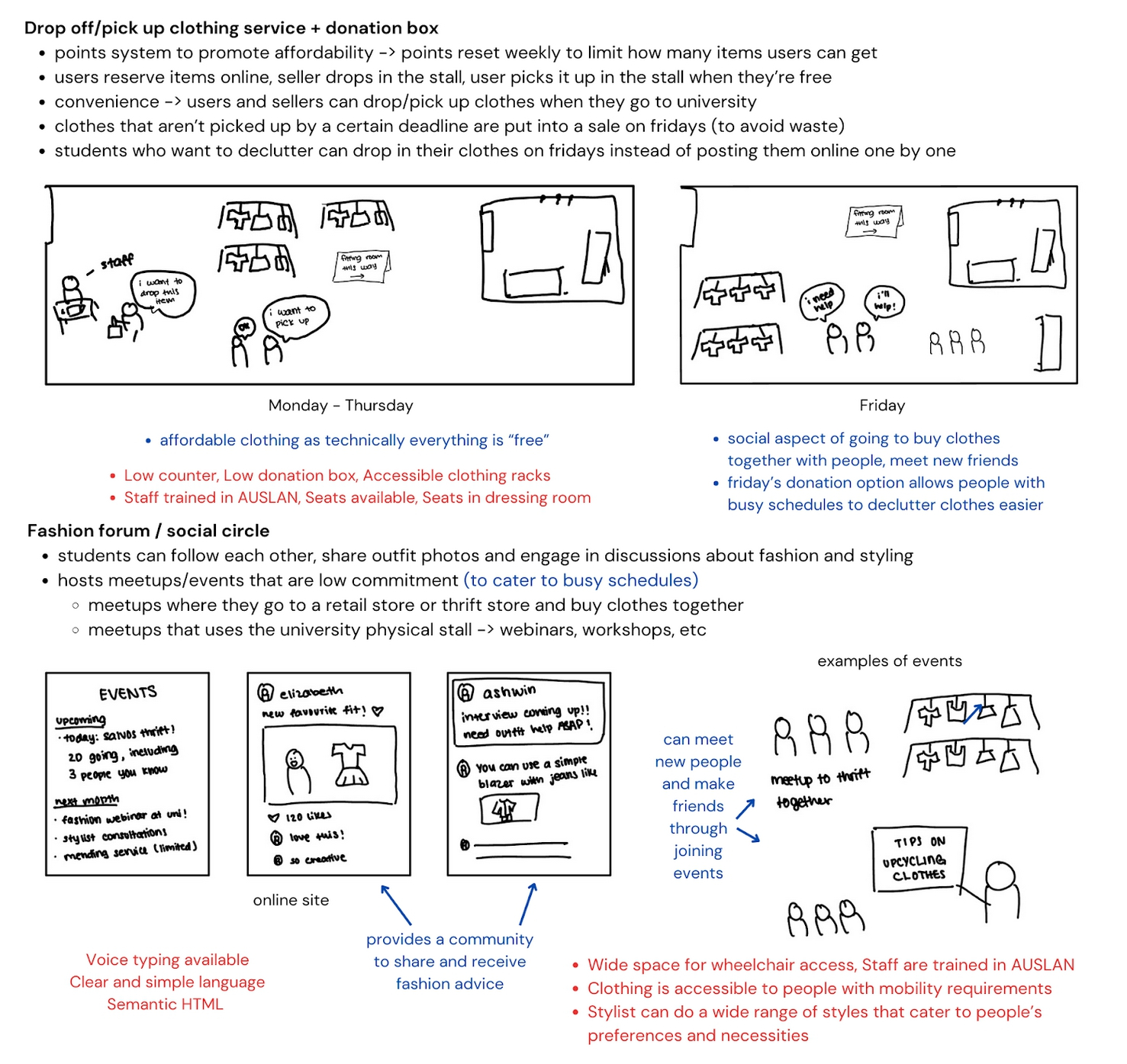 Initial brainstormed service concept